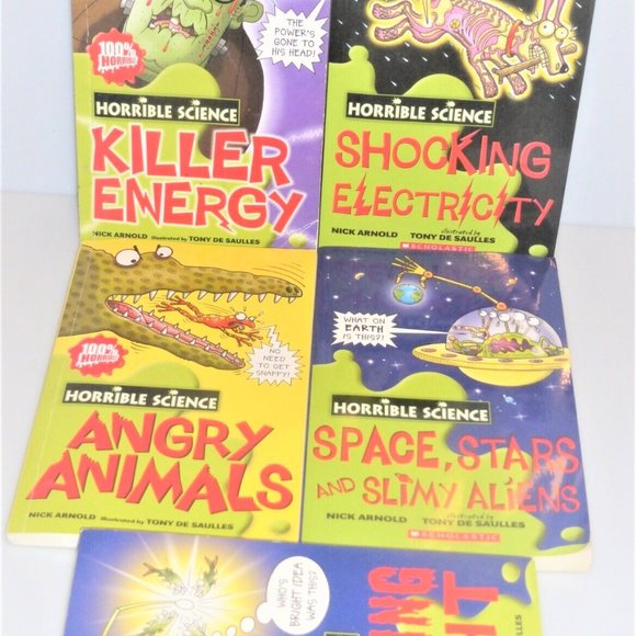 BK22 - 5x Horrible Science Books Nick Arnold Angry Animals Space Star Light - Picture 2 of 5